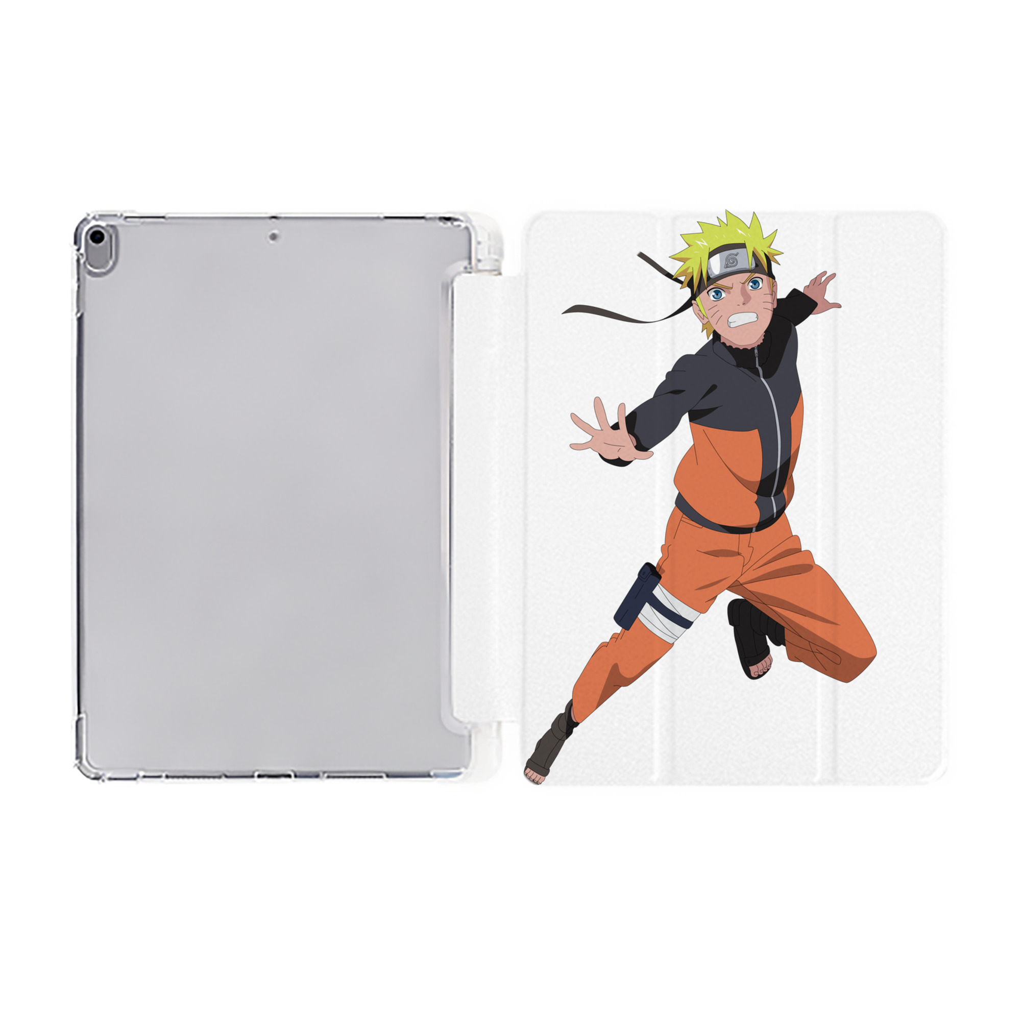 （画像用） NARUTO -ナルト- うずまき ナルト Uzumaki Naruto IPad ケース ペン収納付き 三つ折りスタンド PUレザー×シリコン 対応機種9.5/10.5/10.9インチ